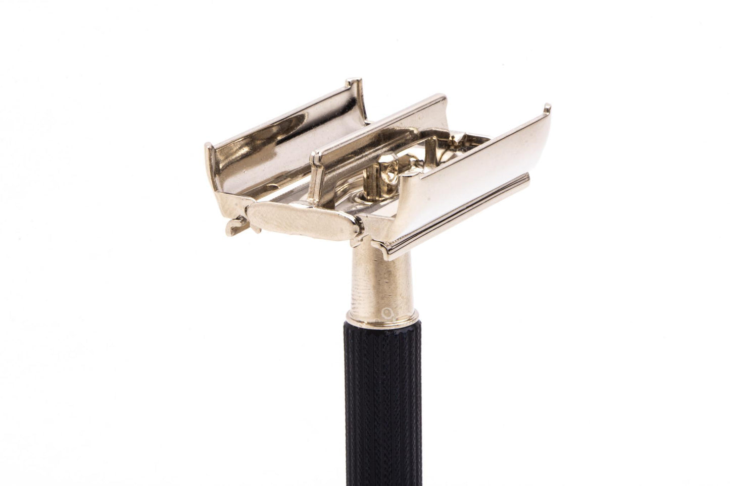 1976 W1 Gillette Black Handle TTO Super Speed Safety Razor | Factory Nickel Revamp
