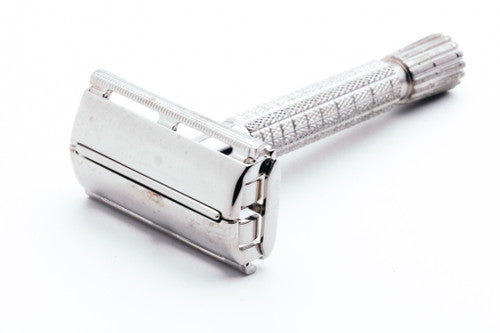 1960's Gillette Giromatic Flare Tip Rocket Safety Razor - Nickel Revamp