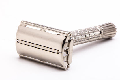 1963 I2 Gillette Flare Tip Super Speed Safety Razor | Factory Nickel Revamp