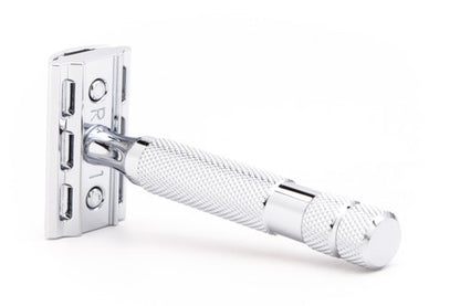 Rockwell 6C White Chrome Adjustable Double Edge Safety Razor