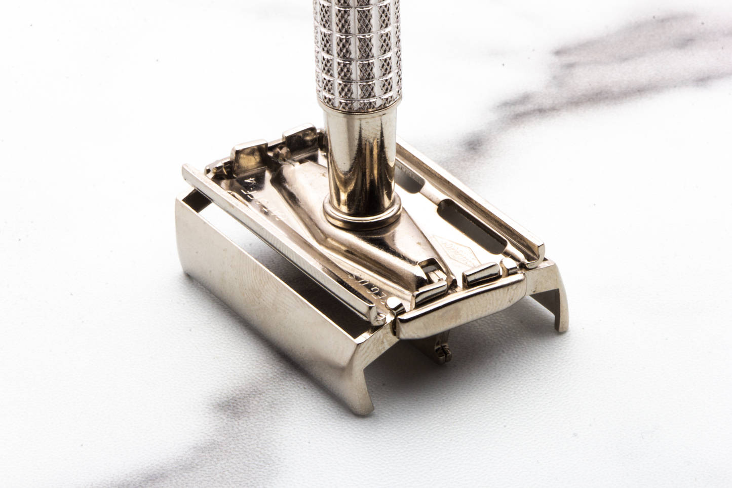 1960 F4 Gillette Flare Tip Super Speed Safety Razor | Factory Nickel Revamp
