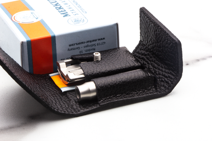 Merkur | Travel Razor 933 INOX with Leather Case
