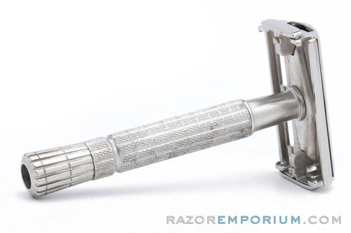 1959 Gillette Flare Tip DE Super Speed Safety Razor Factory Nickel Revamp E1
