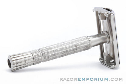 1959 Gillette Flare Tip DE Super Speed Safety Razor Factory Nickel Revamp E1