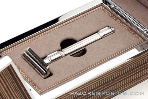 Raw Shaving RS-18 Clear Cut Stainless Steel Safety Razor with Lubricating Strips