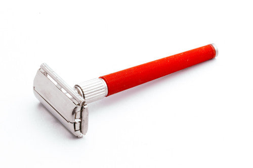 1976 Red Gillette Knack DE Safety Razor | Made in Mexico