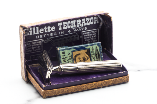 1947-51 Gillette Fat Handle Tech Razor in Original Box | Original Condition