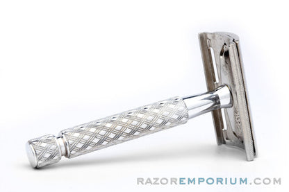 1960's Gillette British Ball End Tech Spiral Handle Razor Made in England