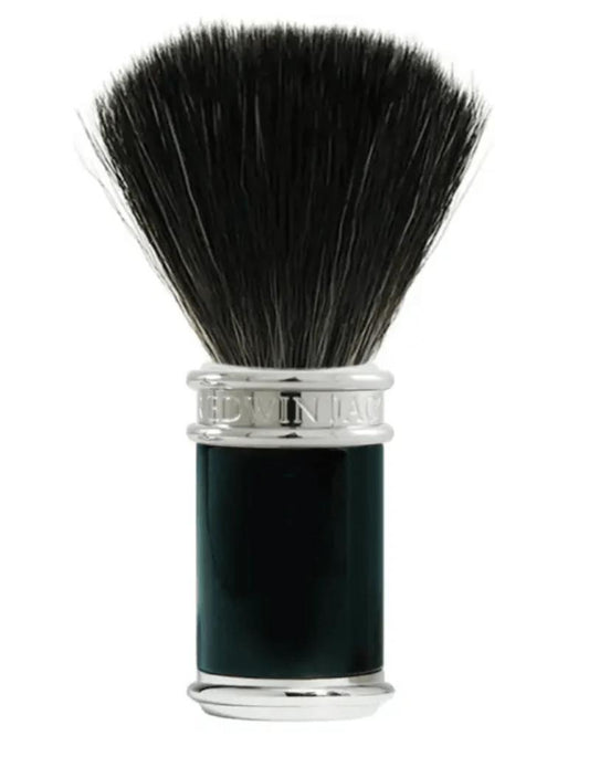 Edwin Jagger | Black Synthetic Fiber Shaving Brush With Imitation Ebony Handle