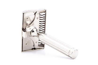 1930's Ever-Ready Safety Razor with Ridged Handle |  Factory Nickel Revamp