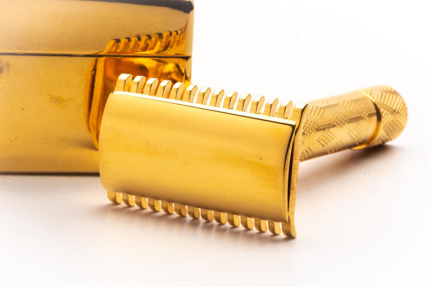 1920's Gillette NEW Bostonian Double Edge Safety Razor Set | 24K Gold Revamp
