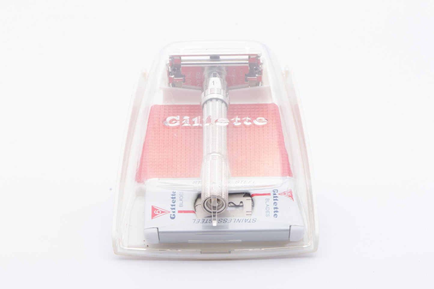1964 L1 Gillette Slim Adjustable TTO Double Edge Safety Razor Set |  Original Condition