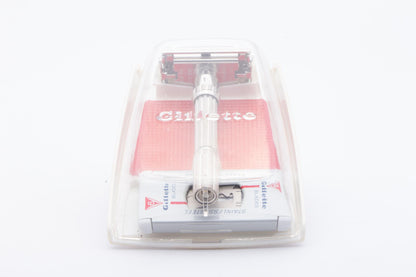 1964 L1 Gillette Slim Adjustable TTO Double Edge Safety Razor Set |  Original Condition