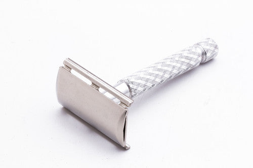 1979 Gillette Aluminum Spiral Handle Tech Safety Razor Z3
