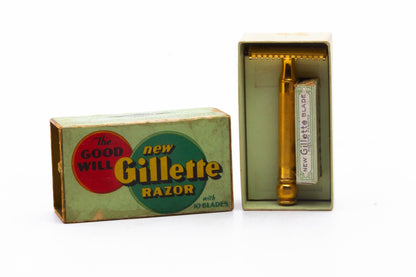 1930's Gillette Goodwill Double Edge Razor with Original Box | Original Condition