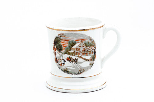 The Homestead in Winter - Currier & Ives Shave Mug