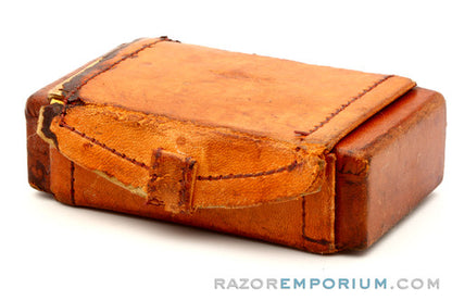 1941 Gillette Gold Regent Tech w/ Leather Case & Original Blade Bank