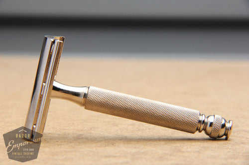 Gillette 1956 Ball End Tech 3 Piece DE Razor w/ Electro Etched Logo - B4