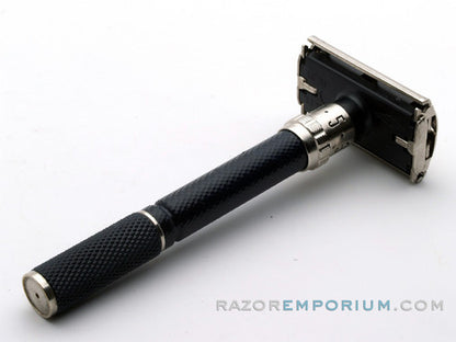 1983 D3 Gillette Super Adjustable "Black Beauty" Double Edge Safety Razor