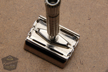 Gillette 1960 Super Speed Flair Tip  Safety Razor F2 * Nickel REVAMPED