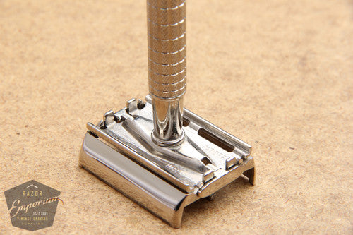 Gillette 1965 Flair Tip DE Super Speed Safety Razor K2 * Nickel REVAMPED