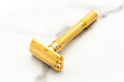 1961 G4 Gillette Gold Slim Aristocrat Adjustable Safety Razor Set | Original Condition