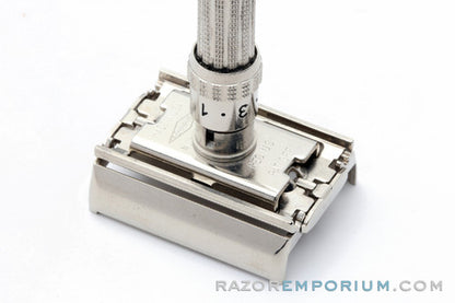 1968 Gillette Slim Adjustable DE Safety Razor N2 | Factory Nickel Revamp