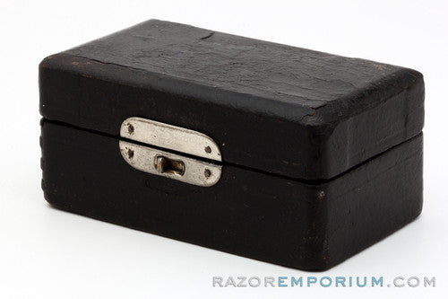 1905 Gillette Single Ring Old Type Safety Razor Set w/ Case NY & Blade Banks (No Handle Cracks *RARE*)