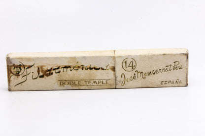 7/8" Filarmonica "Doble Temple" #14  Straight Razor w/ Coffin | Spain