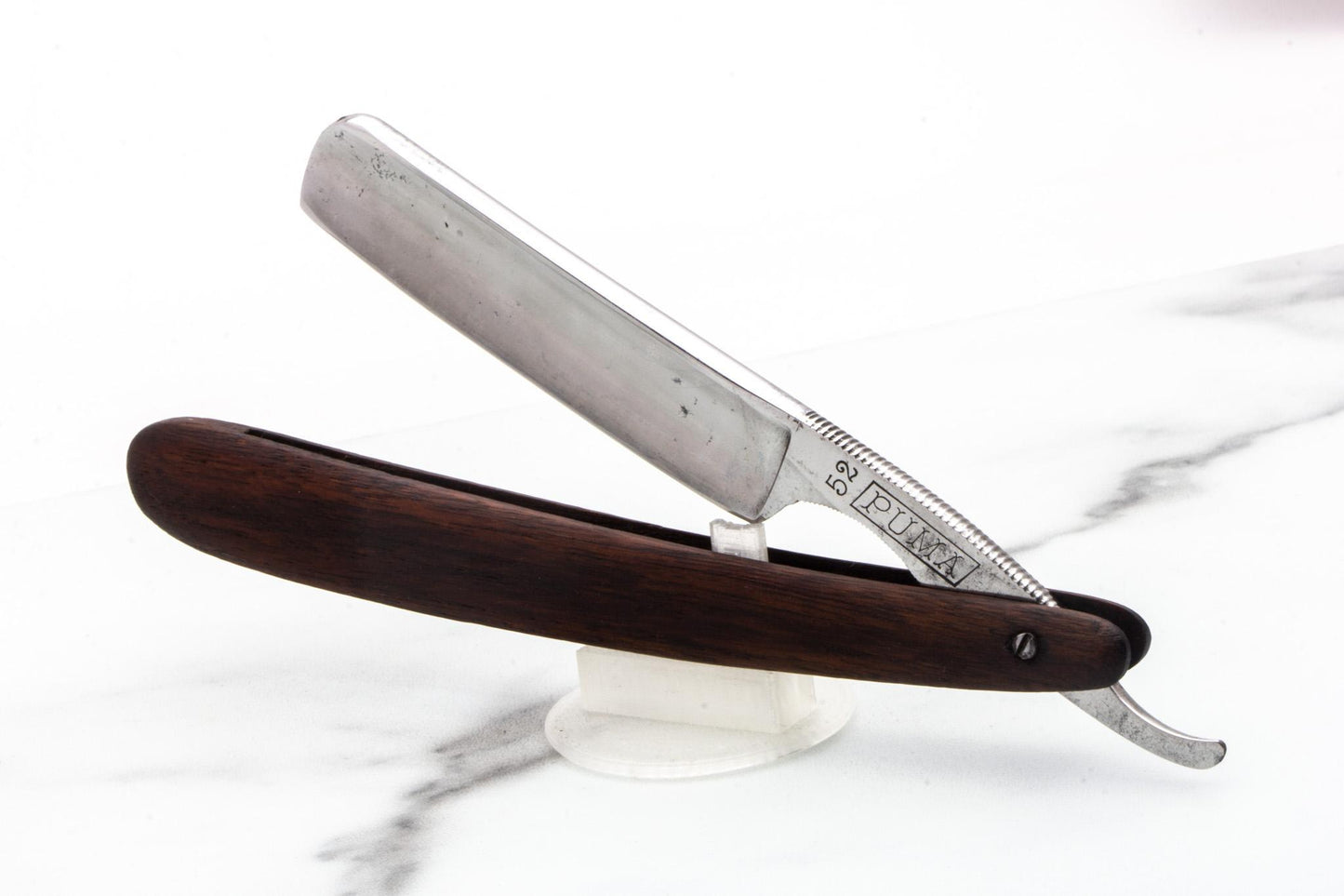 5/8" Vintage Restored Puma No52 Straight Razor with Wood Coffin
