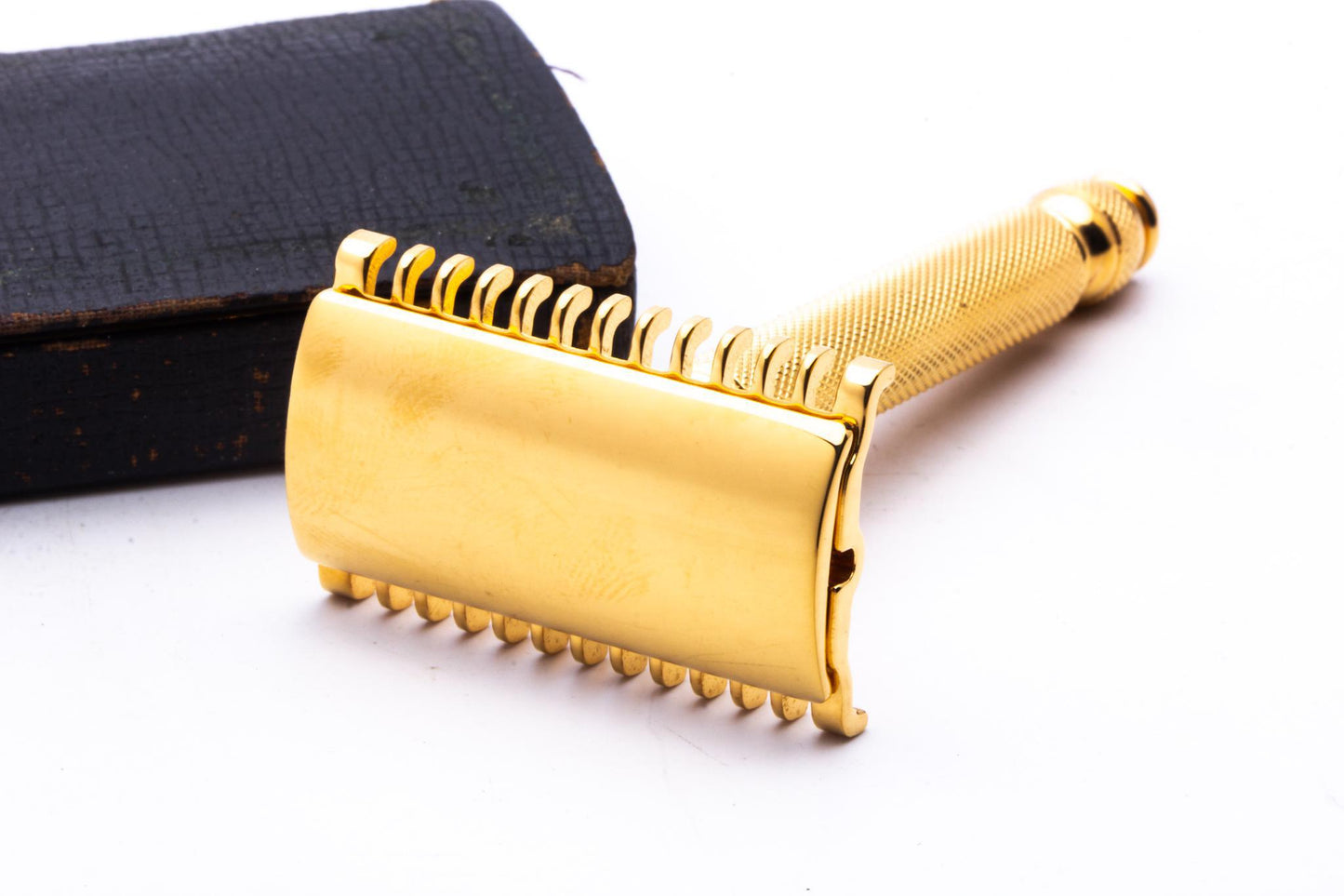 1930's Gillette NEW Long Comb Ball End Double Edge Safety Razor Set  | 24k Gold Revamp