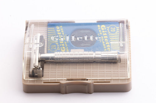 1957 Gillette Flare Tip Super Speed Safety Razor Set