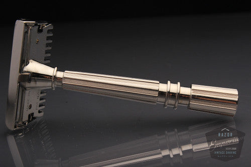 Gem 1930's Micromatic TTO Single Edge Safety Razor * Nickel REVAMPED