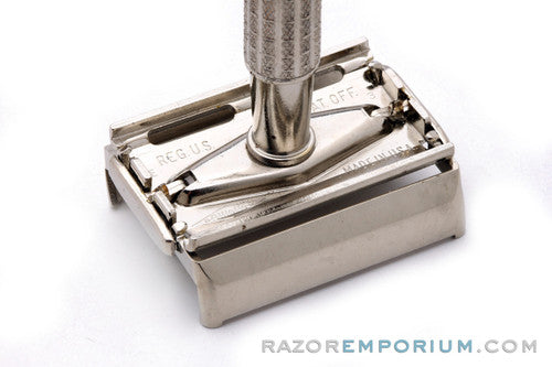 1959 Gillette Regular Flair Tip Super Speed Safety Razor Factory Nickel Revamp