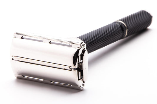 1985 F3 Gillette Super Adjustable "Black Beauty" Double Edge Safety Razor | Rhodium Revamp