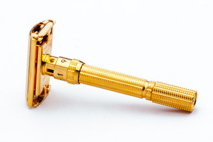 1963 Gillette Slim Adjustable Safety Razor 24K Gold Revamp I3