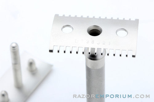 1916 Gillette Single Ring Old Type DE Safety Razor Satin Nickel Revamp