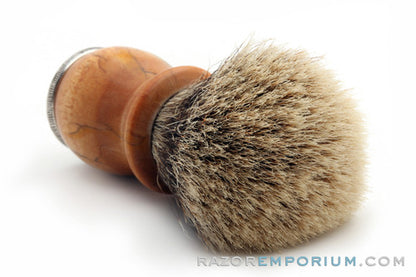Artisan Badger Shave Brush Texas Half Dollar