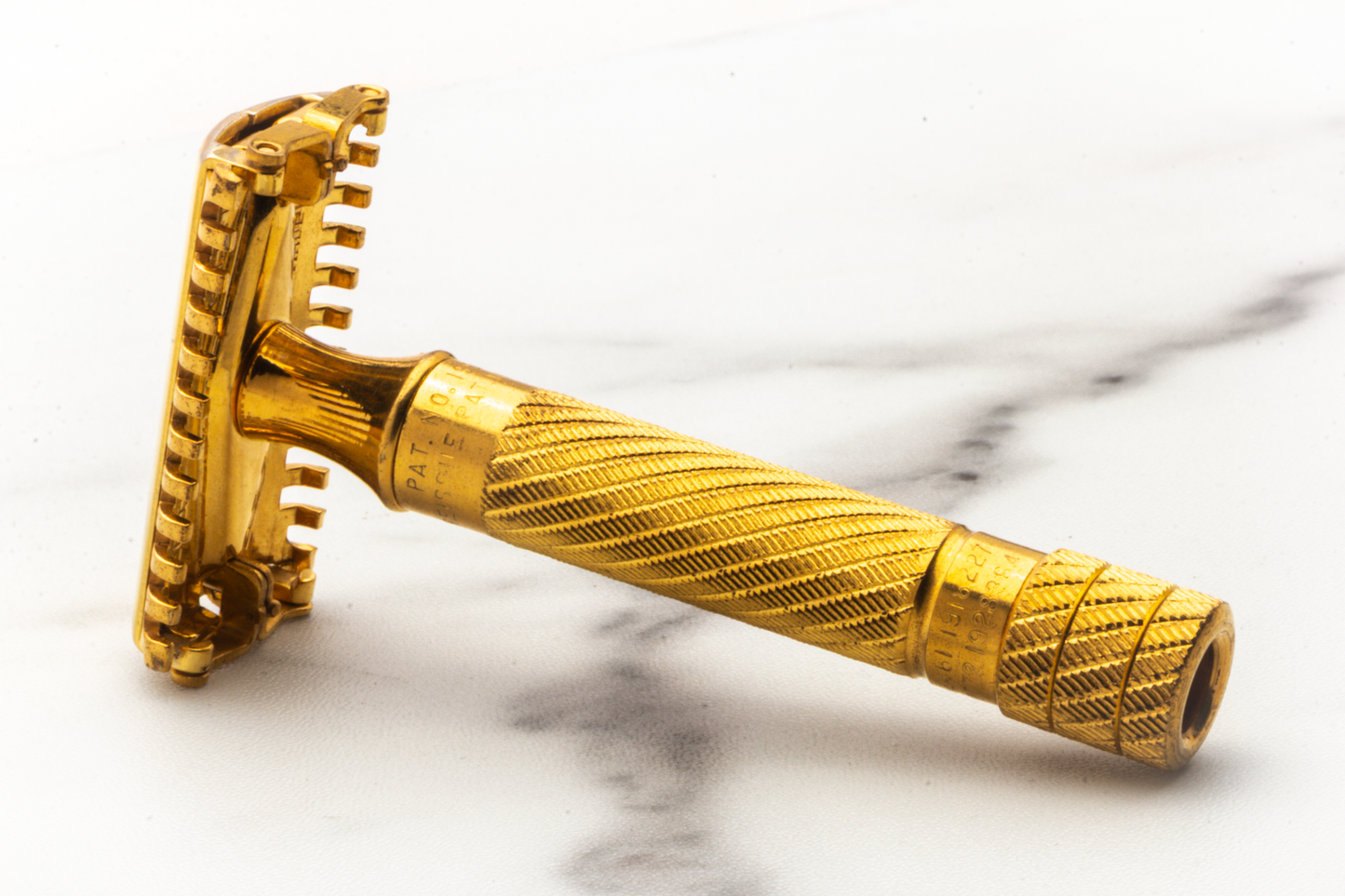 1930's Gillette Gold Deluxe Aristocrat Double Edge Safety Razor | Original Condition