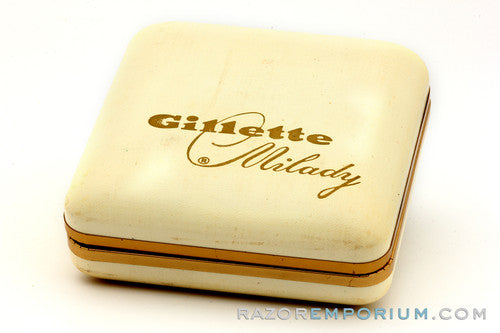 1956 B4 Gillette Milady TTO Double Edge Safety Razor w\ Case & Blades - HARD TO FIND