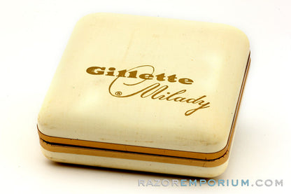 1956 B4 Gillette Milady TTO Double Edge Safety Razor w\ Case & Blades - HARD TO FIND