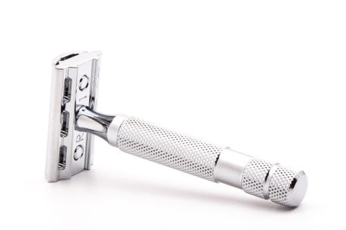 Rockwell 2C White Chrome Adjustable Double Edge Safety Razor | Used