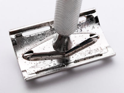 1956 B4 Gillette Ball End Tech 3 Piece Double Edge Safety Razor