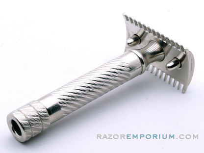 1918 Gillette Bulldog Old Style DE Razor | Nickel Revamp