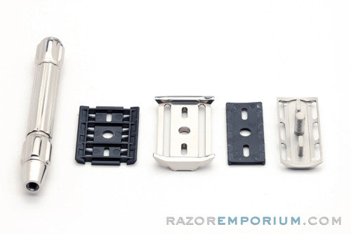Raw Shaving RS-18 Clear Cut Stainless Steel Safety Razor with Lubricating Strips