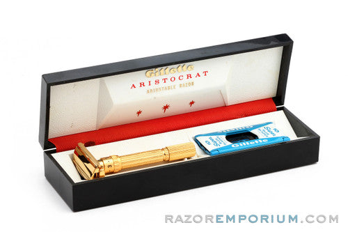 1961 Gillette Slim Adjustable Aristocrat Set Excellent