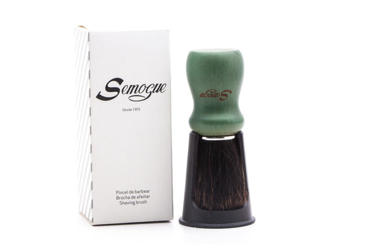 Semogue | Pharos-C3 Ocean Green Pure Black Horse Shaving Brush