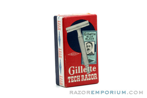 1950's Gillette Ball End Tech DE Safety Razor MINT