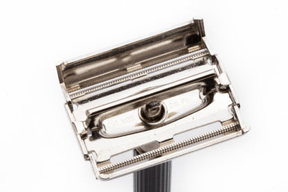 1972 Gillette Black Handle DE Super Speed Safety Razor  S2