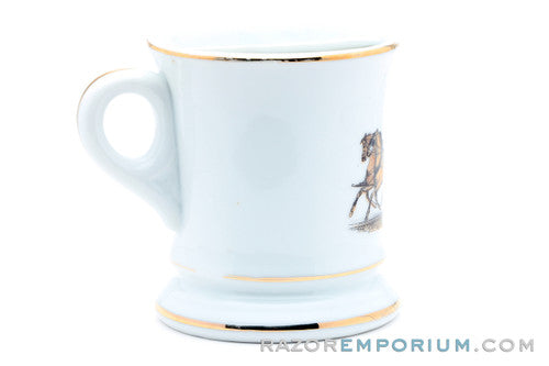 Horse Drawn Train Moustache Mug